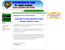 Tablet Screenshot of grizzliessports.com